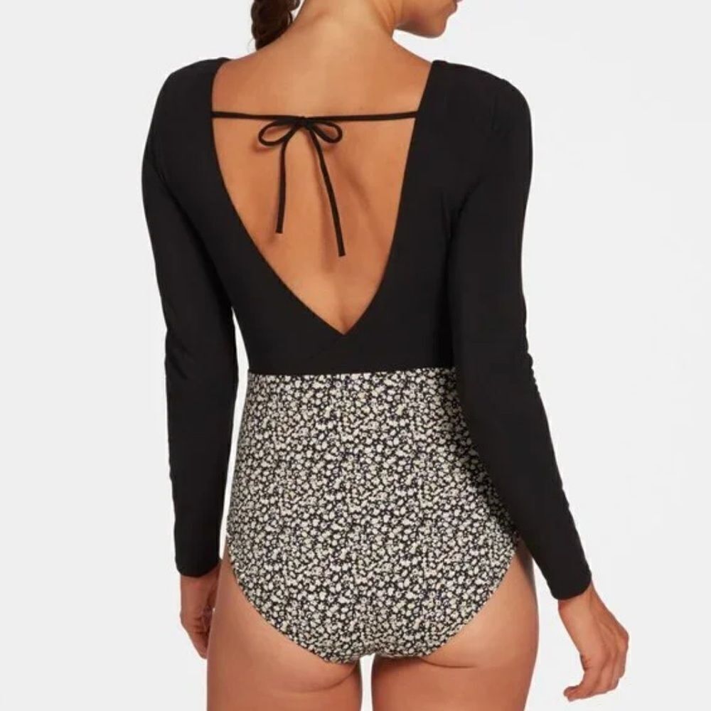 NWT CALIA by Carrie Underwood Tie Back One Piece LS Swimsuit 6